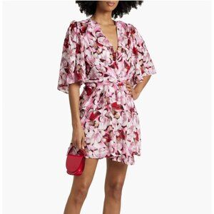 IRO Carlina Ruffle Silk Blend Mini Dress